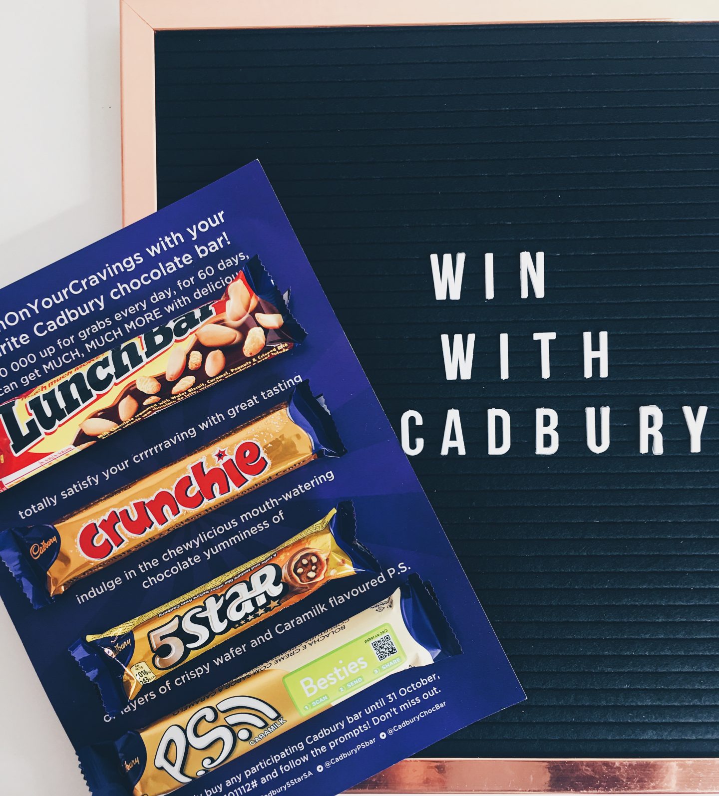 Cash in on your Cravings with Cadbury + stand a chance to WIN a R1000 meal voucher at Marble restaurant.